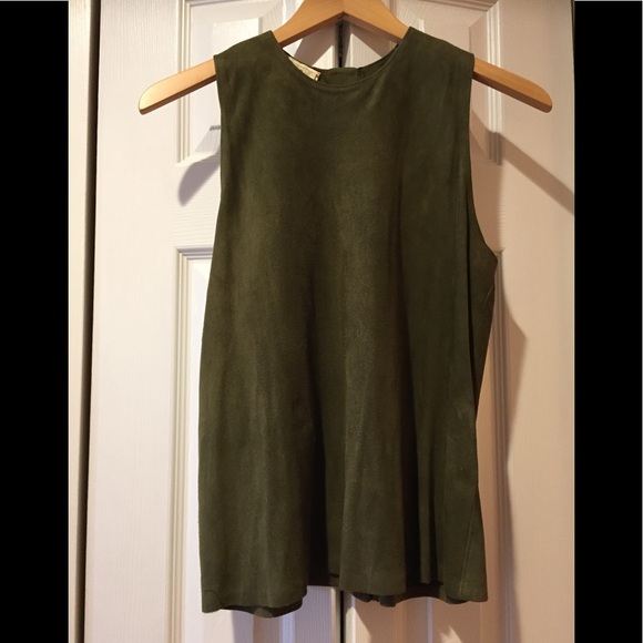 Stunning Suede Top~Gorgeous Green & Buttery Soft - Picture 1 of 4